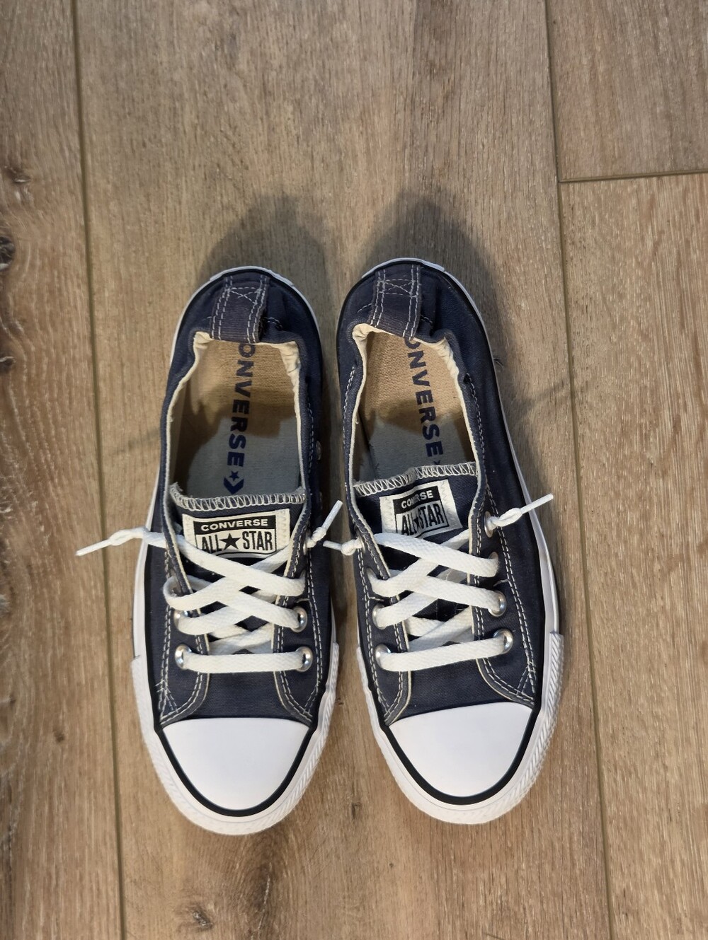 Converse Shoreline Slip On Athletic Navy Canvas Low Top Sneakers Women’s 7 - Picture 2 of 7